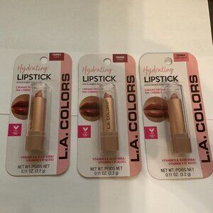 LA Colors Hydrating Lip Stick 3 Pack Colors Main Squeeze Smitten & Victory New